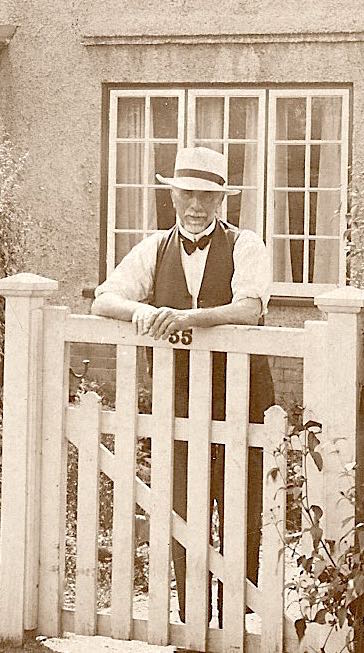 John Freeman Dewey outside his son's house in Chatteris, circa 1930. Photo: Andrew Martin